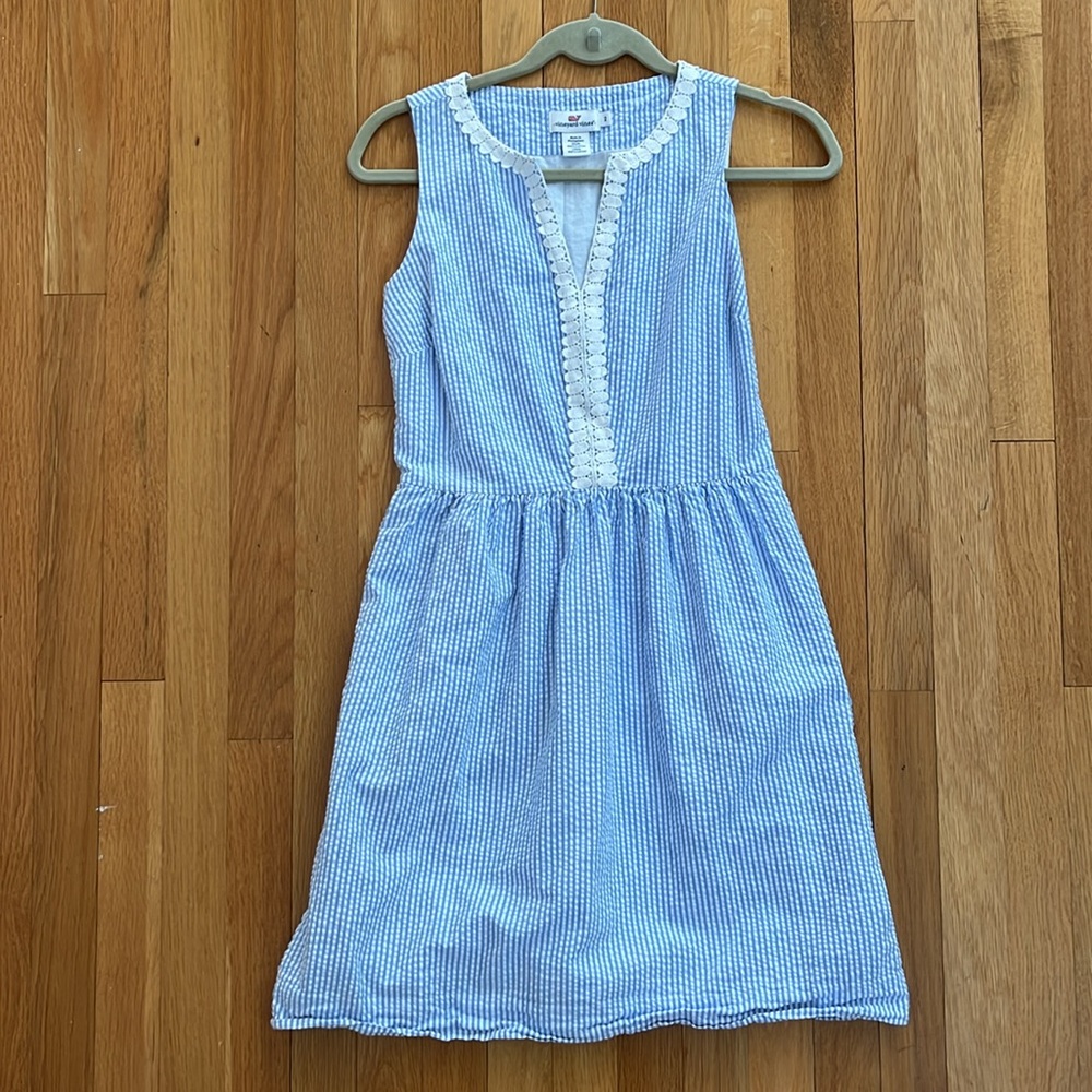 Vineyard Vines Blue Sleeveless V-Neck Sundress